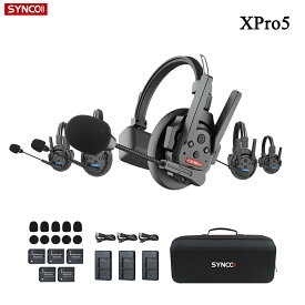 SYNCO Xtalk XPro5 XPro2 XPro1 ワイヤレスインカムヘッドセット 2.4G 通信システム 五つセット 全二重 親/子機切り替え可能 500m通信範囲 ノイズリダクション 3.5mmオーディオモニタリング可能 (XPro5/XPro2/XPro1)