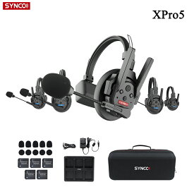 【10%OFF+2倍ポイント】 SYNCO Xtalk XPro5 XPro2 XPro1 ワイヤレスインカムヘッドセット 2.4G 通信システム 五つセット 全二重 親/子機切り替え可能 500m通信範囲 ノイズリダクション 3.5mmオーディオモニタリング可能 (XPro5/XPro2/XPro1)