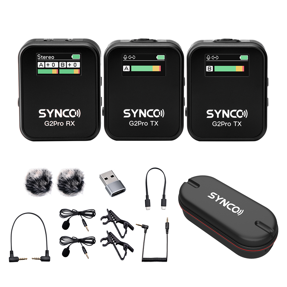 楽天市場】SYNCO G2 (A2) Pro ワイヤレスマイク 2台送信機・1台受信機