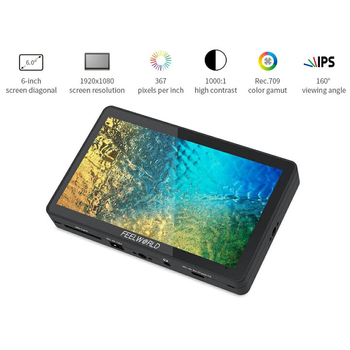 楽天市場】Feelworld F6 PLUS V2 外部モニター 6インチ 3D LUT搭載 