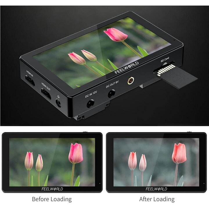 楽天市場】FEELWORLD LUT5 5.5 インチ カメラモニター 3D LUT 3000nit 
