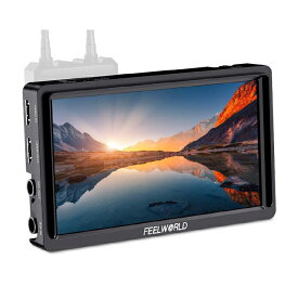 Feelworld FW568S 6インチ カメラモニター 450cd/m2 1920X1080解像度 4K HDMI 3G-SDI入出力 3D LUT 複数電源設計 ワイヤレス画像送信機・LEDライト外付け可能 フィールドモニター