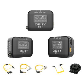 DEITY TC-1 KIT ワイヤレスタイムコードボックス 2.4G RF OLED APP制御可能 USB-C カメラ、カムコーダー/テープレコーダー/スマートスレートなど接続サポート 3.5mmI/Oコネクター Timecode Box コンパクト