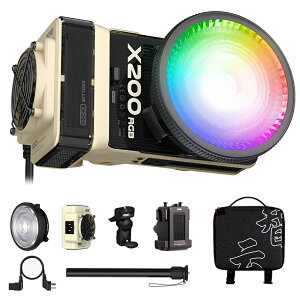 ZHIYUN MOLUS X200 RGB LEDBeCg 200W tJ[ 2500K-10000KFx CRI95 TLCI97 RpNg yʉ Av d V}Egobe[d\ Bowens}EgΉ ^Cg (W