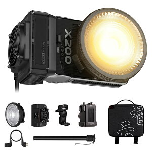 ZHIYUN MOLUS X200 LEDBeCg 200W 2700K-6500KFx CRI95 TLCI97 RpNg yʉ Av d V}Egobe[d\ Bowens}EgΉ ^Cg (W/COMBO)