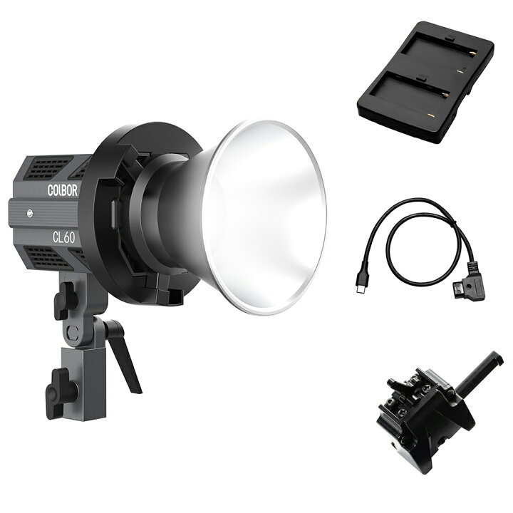 楽天市場】COLBOR CL60 65W 2700-6500K色温度 小型ビデオライト CRI97+ 