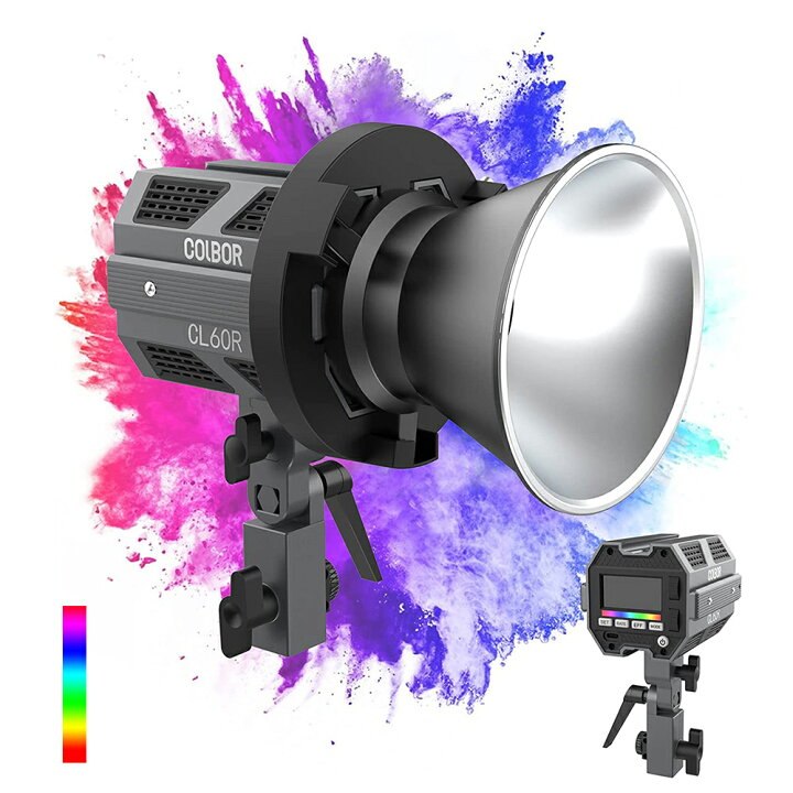 楽天市場】COLBOR CL60R 65W RGB小型ビデオライト 2700-6500K色温度 