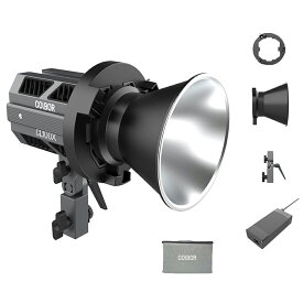 COLBOR CL100X 110W COB ビデオライト 2700-6500K色温度 CRI97+ TLCI98+ APP制御可能 10種類照明効果 複数の組み立て可能 クイックリリース設計 静音 コンパクト 軽量化 Bowensマウント対応 標準版