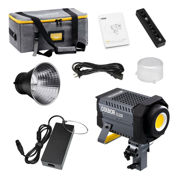 楽天市場】COLBOR CL220 CL220R 200W COB LEDビデオライト 2700-6500K 