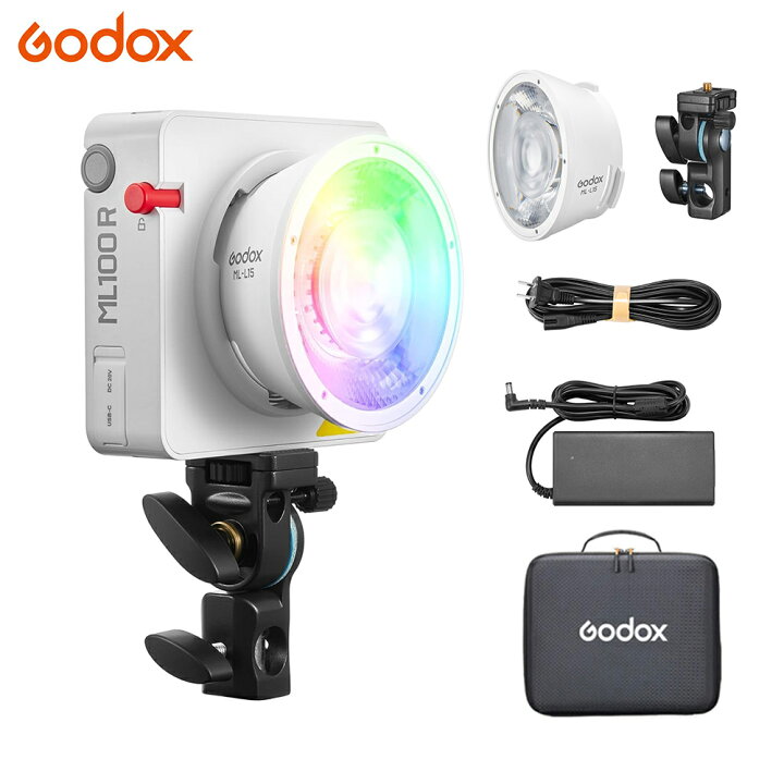 楽天市場】Godox ML100R 小型LED撮影ライト 100W RGB フルカラー1800K 