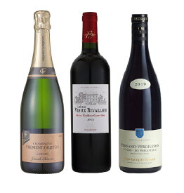 【送料無料】ワインセット 3本 銘醸！ 1級シャンパーニュとブルゴーニュ、そして特級サンテミリオン 3本 《ワイン ast》