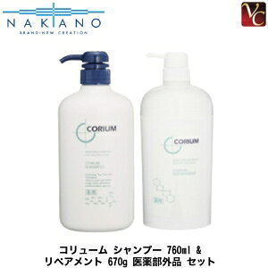 【最大300円クーポン】【3,980円〜送料無料】ナカノ コリューム シャンプー 760ml & リペアメント 670g 医薬部外品《頭皮ケア フケ ふけ かゆみ シャンプー トリートメント 美容室専売 サロン専