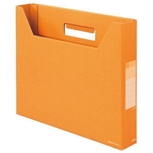 プラス ボックスファイル スリム A4横 背幅50mm デジャヴ 87-614 ネーブルオレンジ