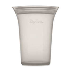ZipTop ジップトップ カップ M グレー《05021345》《シリコン 保存コンテナ 保存袋 エコ 保存袋 収納 食品保存 シリコーン 冷凍 お菓子 小物入れ アウトドア レンジ 食洗機 かわいい おやつ 袋 作