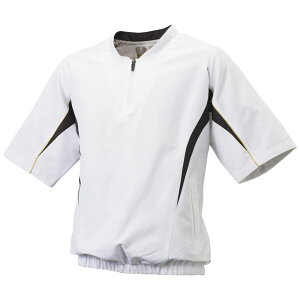 SSK(エスエスケイ)ハーフZIP半袖裏メッシュプレジャン野球ウェアグランドコートBWP2411H