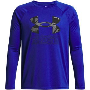 UNDER ARMOUR A_[A[}[UA TECH HYBRID PRINT FILL LONG SLEEVE T-SHIRT}`X|[c OTVcJR1380470-400