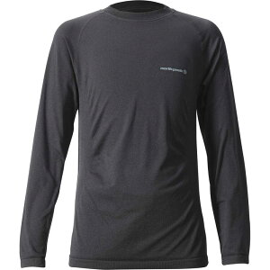 north peak ノースピークインナーシャツ 長袖 雪遊び キッズ ジュニア 子供用 【保温性/吸水性/速乾性/中空糸】スノーボード アンダーウェア(np8084-bk)