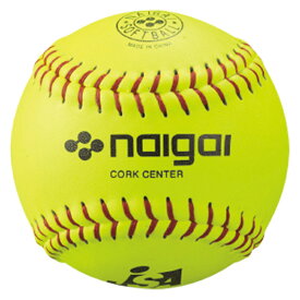 ナイガイ NAIGAIレザ－ソフト　3号　イエロー　12ケ入りソフトボールボール(138202)