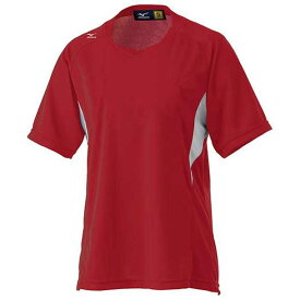 ミズノ MIZUNOゲームシャツ(レディース ソフトボール) (72レッド×ホワイト)ソフトボール ウェア(12jc4f7072)