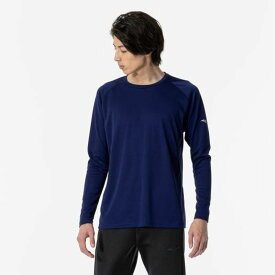 ミズノ MIZUNO発熱素材 ブレスサーモシャツ (クルーネック) メンズトレーニング Tシャツ(32MAA543)