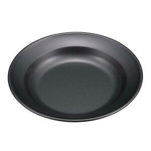 CAPTAIN STAG(キャプテンスタッグ)メタリックブラックコート 丸型カレー皿トレッキング キャンプ用品 食器 フォーク スプーン(UH61)