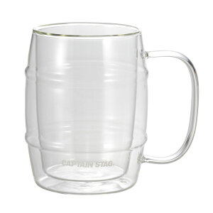 CAPTAIN STAG(キャプテンスタッグ)樽ビアカップ 1000mL (ダブルウォール)トレッキング キャンプ用品 食器 フォーク スプーン(UW2032)