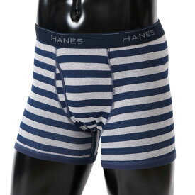 1P BOXER BRIEF (BORDER PRINT)【hanes】ヘインズMEN'S UNDERWEAR ウェア（メンズ）（hm6er301-373）