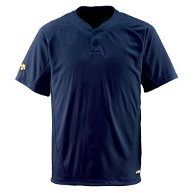 デサント DESCENTE2ボタンTシャツ野球 ソフト 半袖Tシャツ(DB201-DNVY)