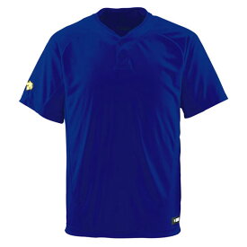 デサント DESCENTE2ボタンTシャツ野球 ソフト 半袖Tシャツ(DB201-ROY)