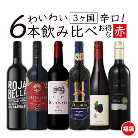 ワイン ワインセット お買い得 赤ワイン わいわい楽しめる 送料無料 一部除外 辛口 6本 飲み比べ ワイン 赤 フランスワイン チリワイン スペインワイン イタリアワイン 金賞 福袋 【DN】