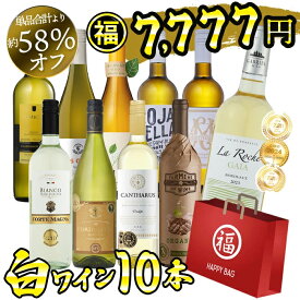 【全品P5倍 8/10限定】ワイン福袋 ワイン ワインセット 白ワイン好き飲み比べ 10本セット 辛口 福袋 白ワイン 白 送料無料 一部除外