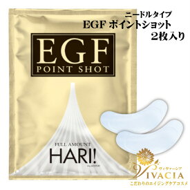 ニードルタイプ美容液 EGFポイントショット 2枚入り ニードルパッチ EGF 針型美容液 マイクロニードル 目元 たるみ ほうれい線 EGF パッチ ハリ 保湿 しわケア アイパッチ クマ 目の下のタルミ