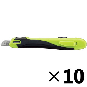 【10個セット】コクヨ 安心構造カッター フレーヌ 黄緑【メーカー直送・代引不可】