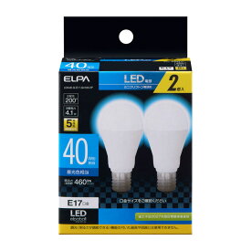 ELPA　LED電球　E17　40w相当　昼光色　2個 家電 電球 LED電球 ビバホーム
