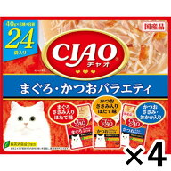 いなば　チャオパウチ　まぐろかつおV　24袋 ×4個セット ペット 猫フード パウチ カップ ビバホーム