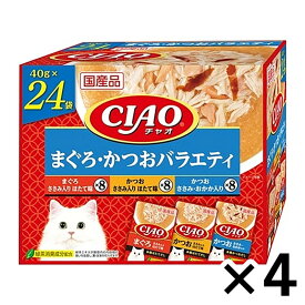 いなば　チャオパウチ　まぐろかつおV　24袋 ×4個セット ペット 猫フード パウチ カップ ビバホーム