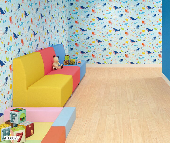 楽天市場 壁紙 のり付き のりなし サンゲツ フェイス クロス Th309 子供部屋 ビバ建材通販