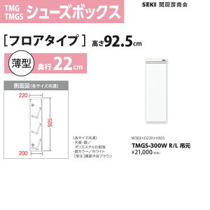 �V���[�Y�{�b�N�X �t���A�^�C�v ���^ ���s22cm ����92.5cm ��30cm �z���C�g TMGS-300W �֐~�[���� ��������
