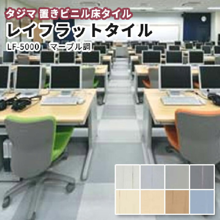 楽天市場】タジマ レイフラットタイル 置敷き床タイル マーブル調 LF 
