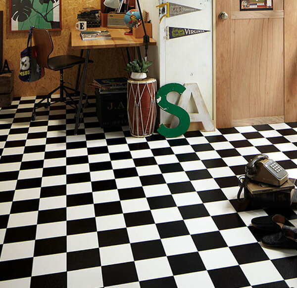 楽天市場 東リ クッションフロア 抗菌 チェッカー Cfシート H 1 8ｍｍ厚 1ｃｍ巾 Cf9474 ビバ建材通販