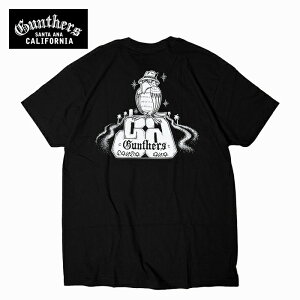�yGUNTHERS�z�ăR�[�f GUNTHERS - SA - TEE SANTA ANA �K���^�[�Y T-SHIRT T�V���c BLACK �����Y �g�b�v�X T�V���c �J�W���A�� �X�g���[�g ������� ���� T�V���c �A���J�W t�V���c �u�����h ������� ������