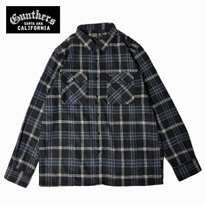 �yGUNTHERS�z GUNTHERS - BIRCH FLANNEL - BLACK NAVY PLAID SANTA ANA �K���^�[�Y �����V���c �`�F�b�N�V���c �u���b�N �����Y �g�b�v�X ���� �����V���c �傫���T�C�Y �J�W���A�� �`�F�b�N �V���c �l���V���c 