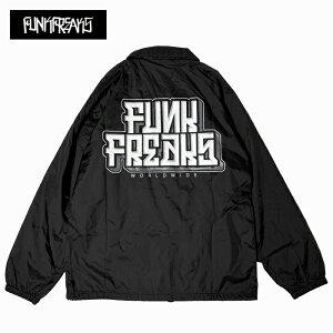 �yFUNK FREAKS�z FUNK FREAKS - WORLDWIDE - WINDBREAKER JACKET BLACK �i�C�����W���P�b�g �u���b�N SANTA ANA FUNK LOWRIDER