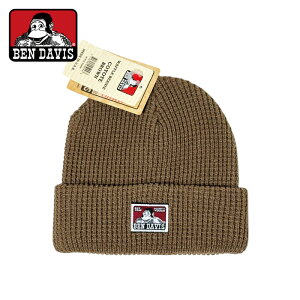 �yBEN DAVIS�z BEN DAVIS WAFFLE KNIT BEANIE - COYOTE BROWN - �R���[�e �x���f�C�r�X �r�[�j�[ USA��� �J���t�H���j�A���A�� �J���t�H���j�A �X�g���[�g �����Y