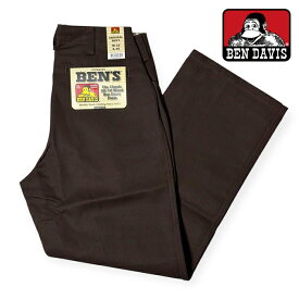 【BEN DAVIS】 BEN DAVIS ORIGINAL BEN'S PANTS - BROWN - ブラウン ベンデイビス ワークパンツ チノパン ワイドパンツ USA企画 カリフォルニア直輸入 カリフォルニア ストリート メンズ
