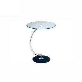 サイドテーブル 幅46 高さ55 円形テーブル 強化ガラス 天板 スチール クロームメッキ カフェテーブル コーヒーテーブル シンプル デザイン ナチュラル あずま工芸 ブラス LLT8514 北欧テイスト インテリア 送料無料 ヴィヴェンティエ