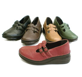 In Cholje（インコルジェ）　足に優しい靴　本革！ダブルベルトシューズ（8720）日本製　 靴　レディース　婦人靴●送料無料