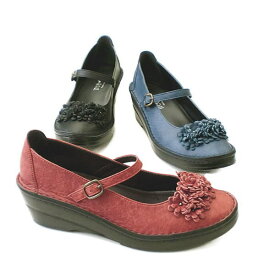 In Cholje（インコルジェ）　足に優しい靴　フラワーモチーフ　フラットパンプス（3236）日本製　 靴　レディース　婦人靴●送料無料