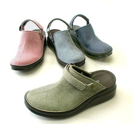 In Cholje（インコルジェ）足に優しい靴　デニム加工　2WAY　ホッコリサボシューズ（8171SP）日本製　 　靴　レデ ィース　婦人靴 ●送料無料