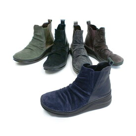 In Cholje（インコルジェ） 足に優しい靴　本革！サイドゴア　コンビブーツ（8496）日本製　　靴　レディース　婦人靴●送料無料